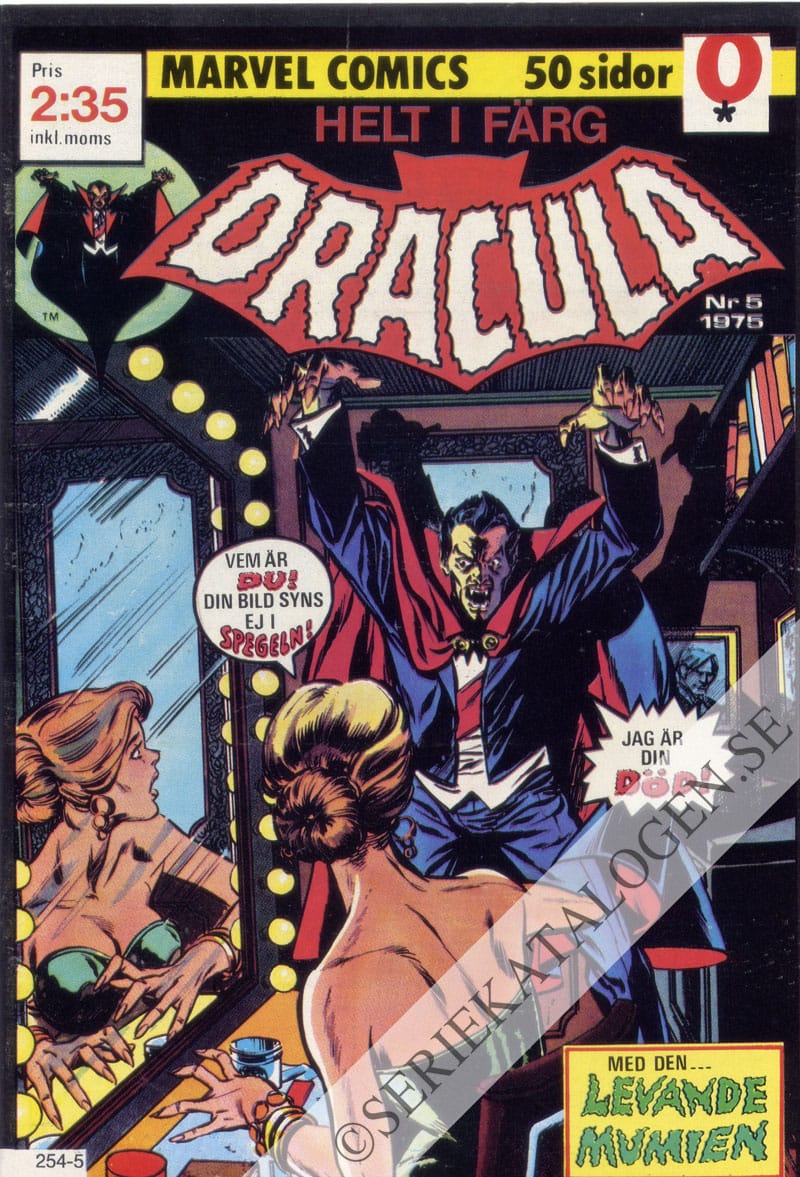 Framsida på Dracula #5 (1975)