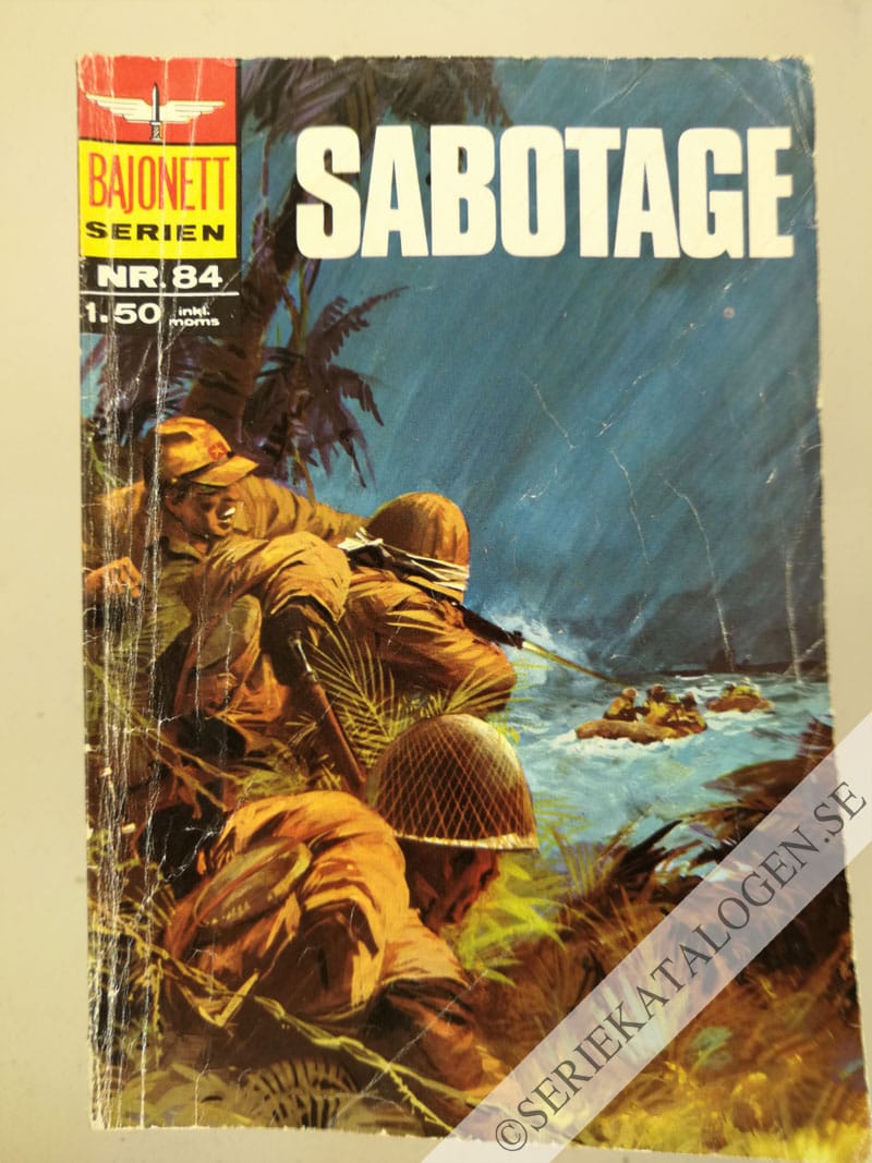 Framsida på Bajonettserien Sabotage (1971)