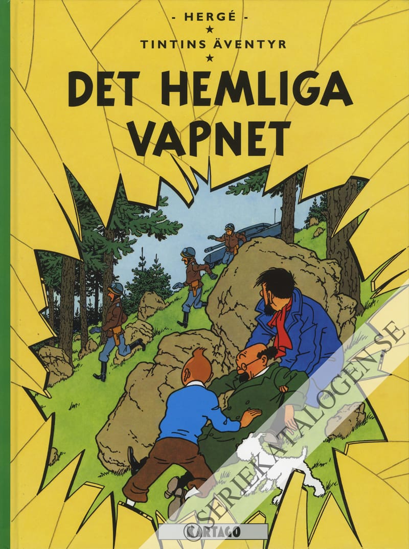 Framsida på Tintins äventyr Det hemliga vapnet (2018)