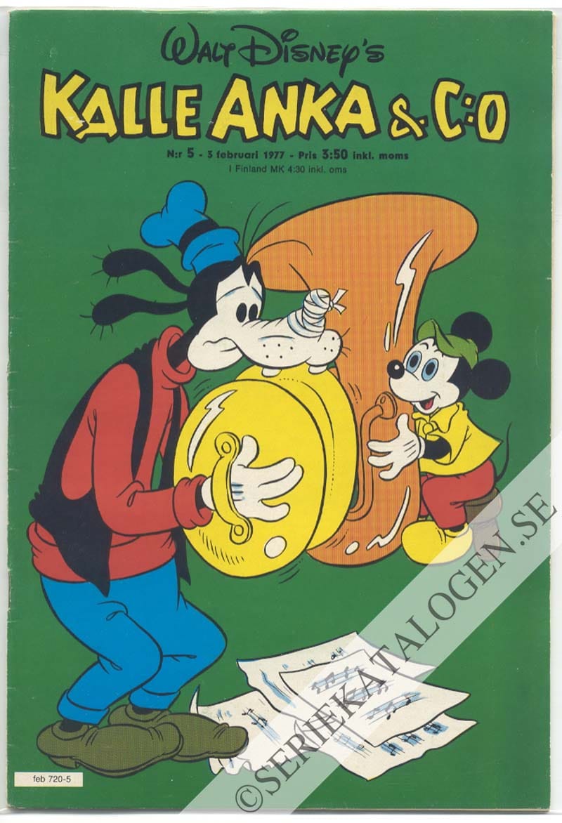 Framsida på Kalle Anka & C:o #5 (1977)