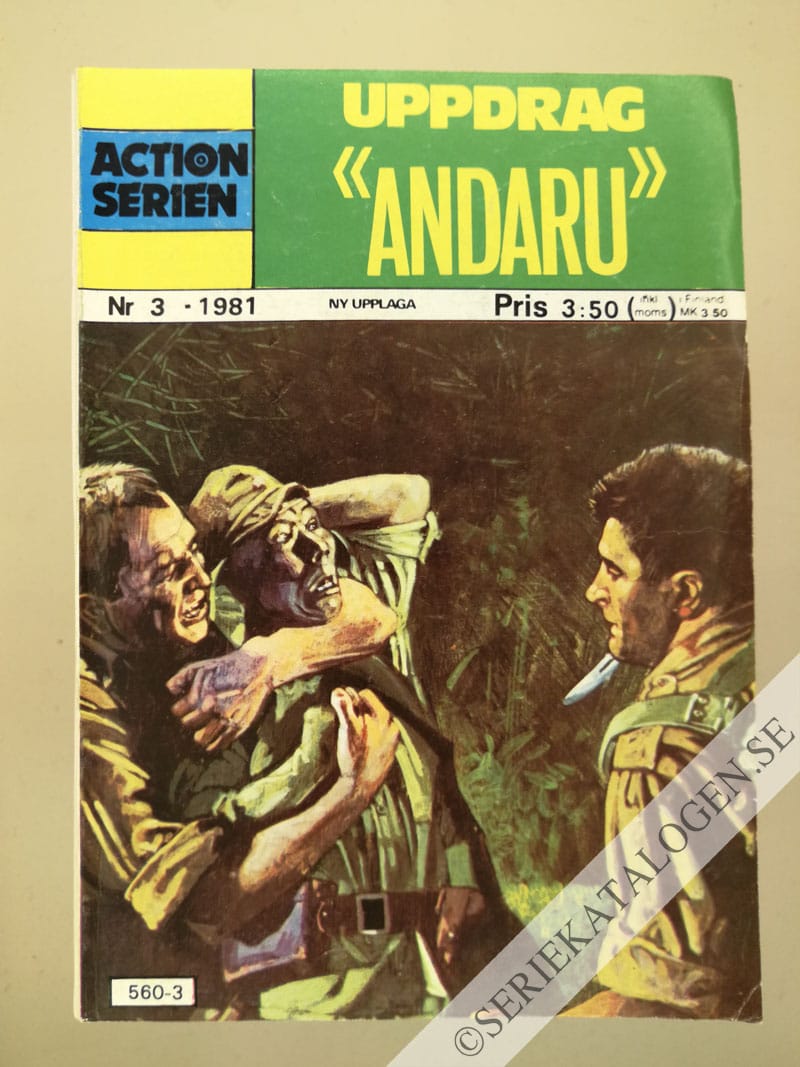 Framsida på Actionserien Uppdrag "Andaru" (1981)