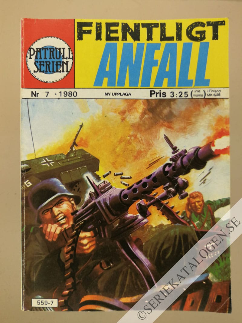 Framsida på Patrullserien Fientligt anfall (1980)