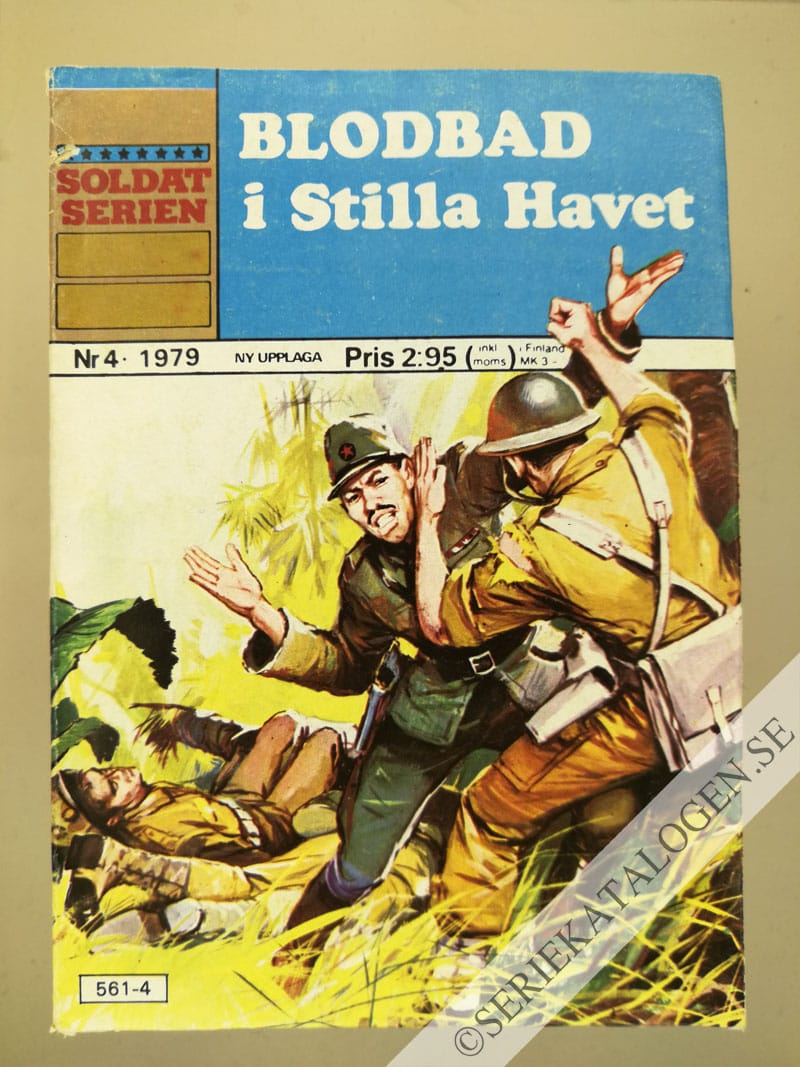 Framsida på Soldatserien #4 - Blodbad i Stilla Havet (1979)