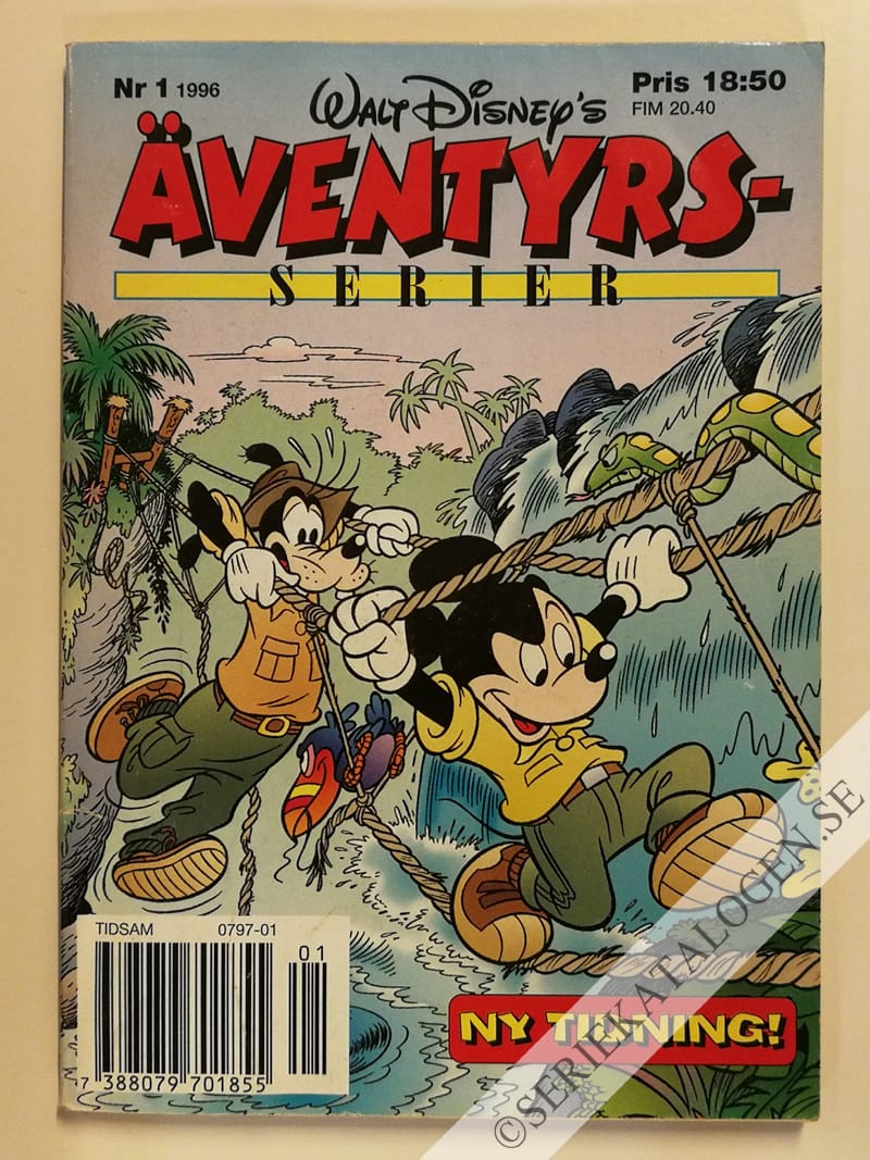 Framsida på Walt Disney's äventyrsserier #1 (1996)