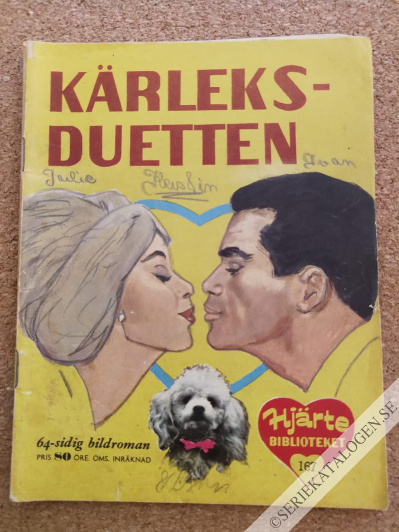 Framsida på Min melodis hjärtebibliotek Kärleksduellen (1960)