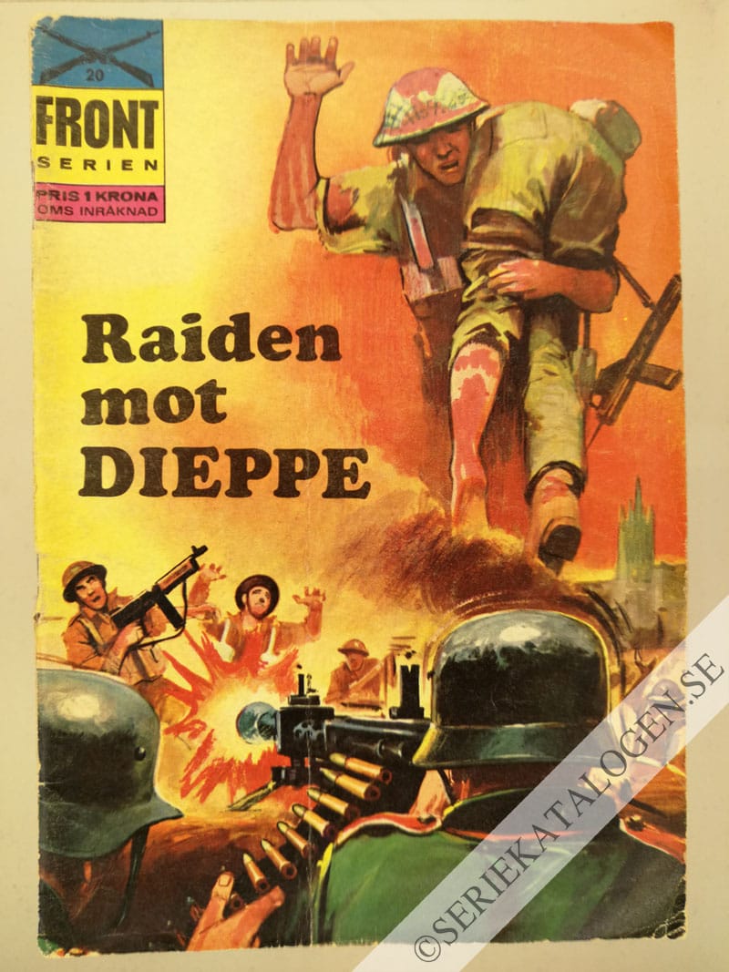 Framsida på Frontserien Raiden mot Dieppe (1966)