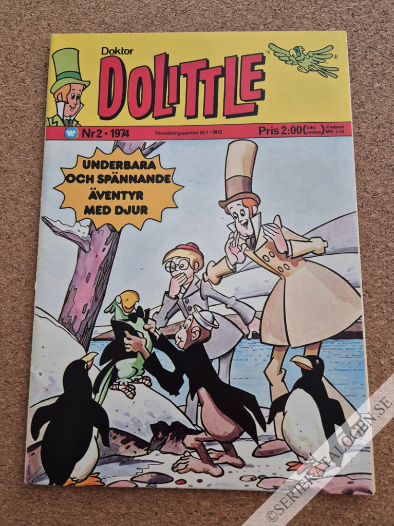 Framsida på Doktor Dolittle #2 (1974)