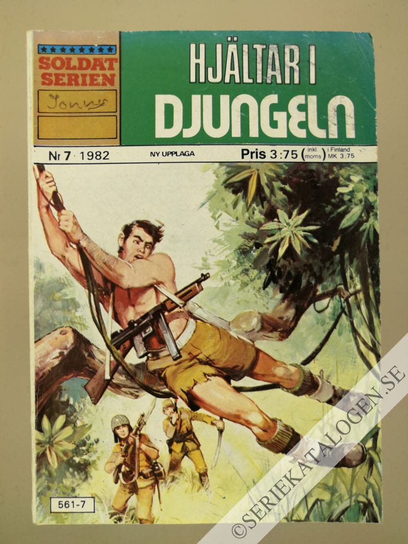 Framsida på Soldatserien #7 - Hjältarna i djungeln (1982)