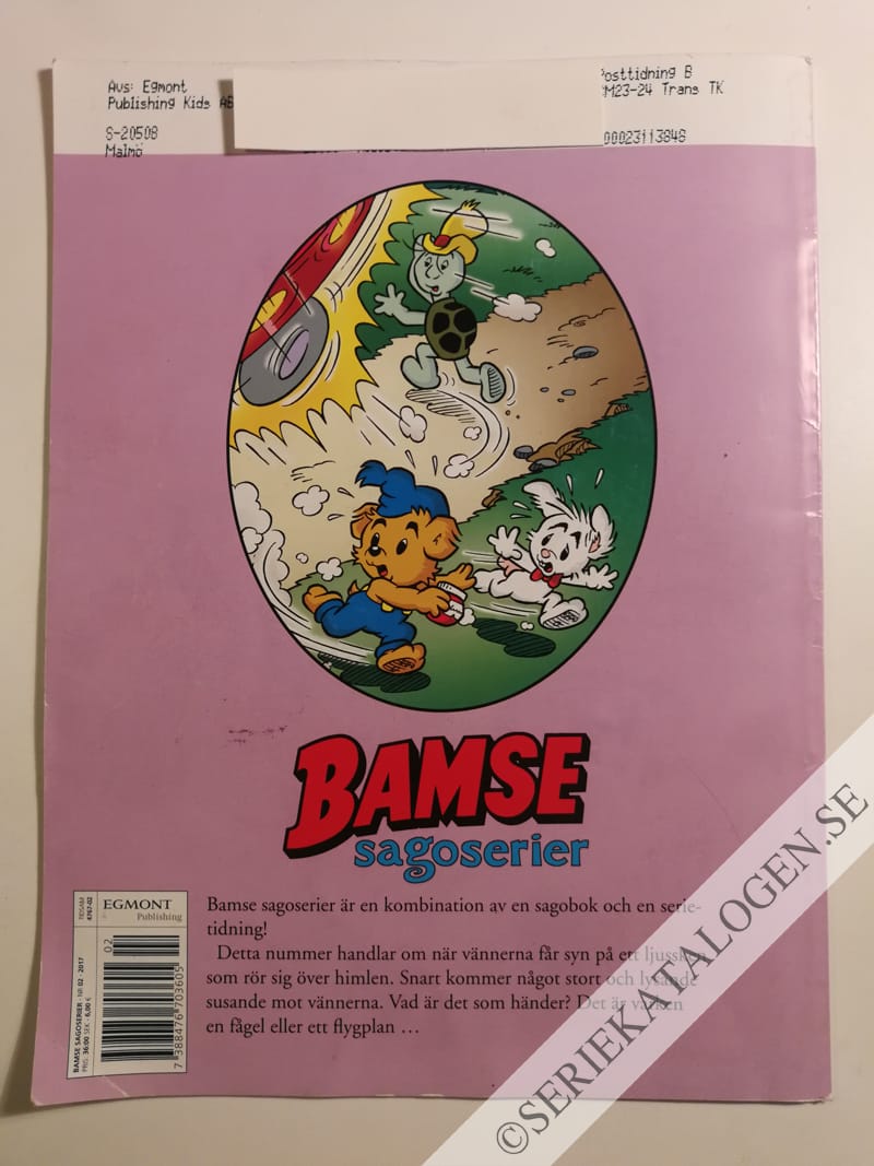 Baksida på Bamse och stjärnflickan (2017)