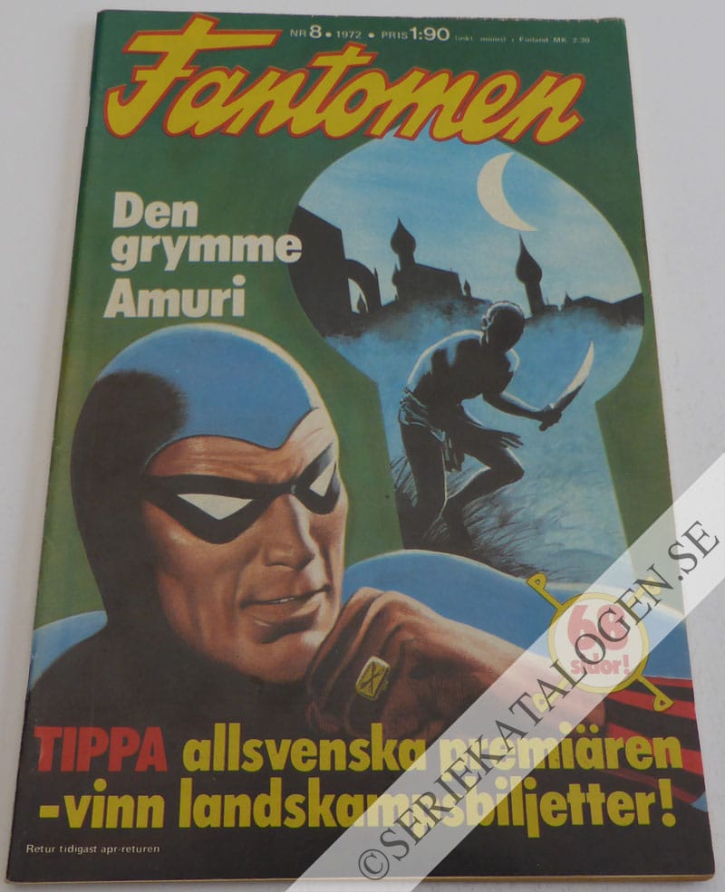 Framsida på Fantomen #8 (1972)