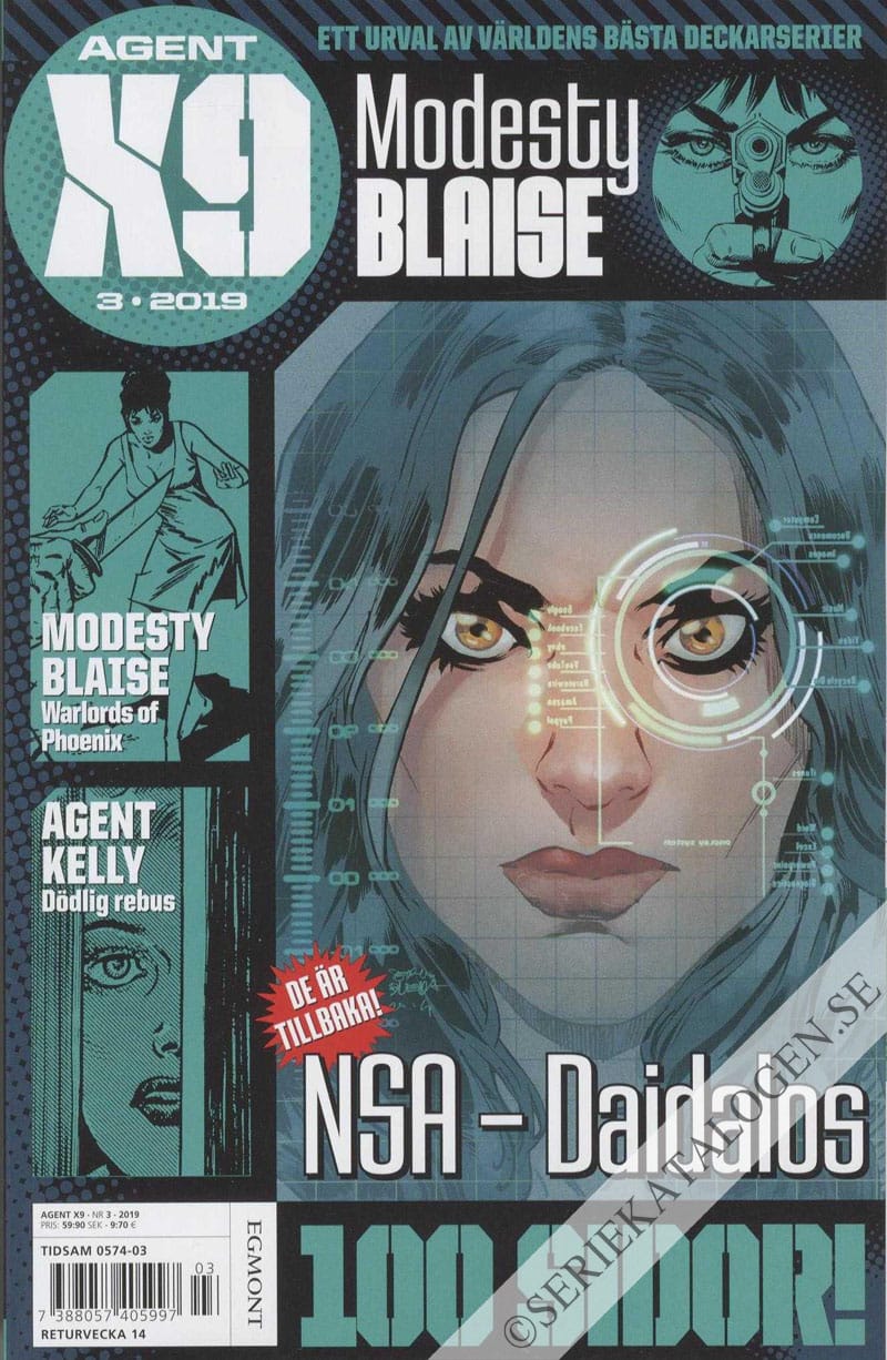 Framsida på Agent X9 #3 (2019)