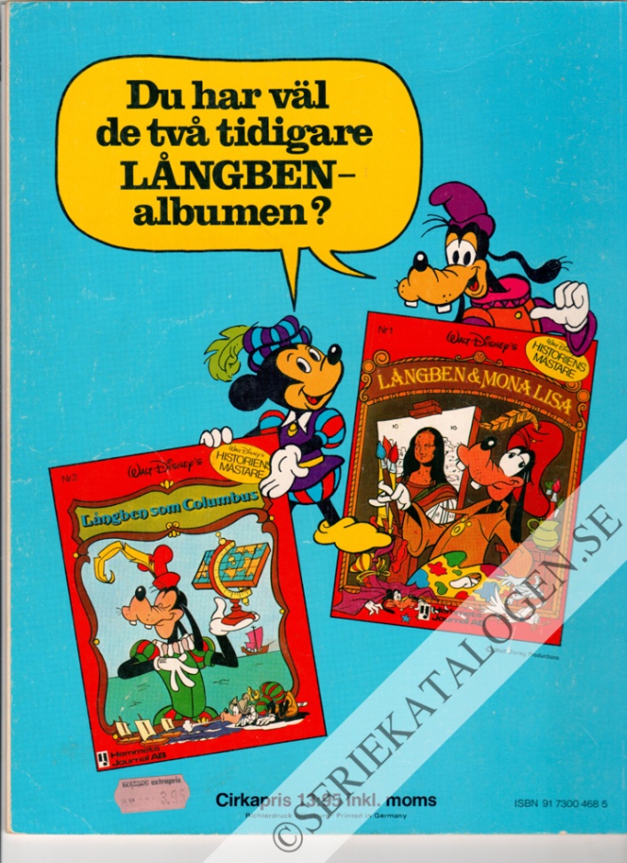 Baksida på Långben som Galilei (1977)