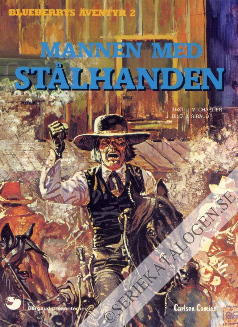 Framsida på Blueberrys äventyr Mannen med stålhanden (1979)