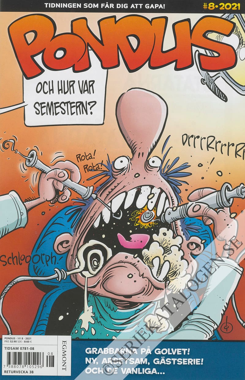 Framsida på Pondus #8 (2021)
