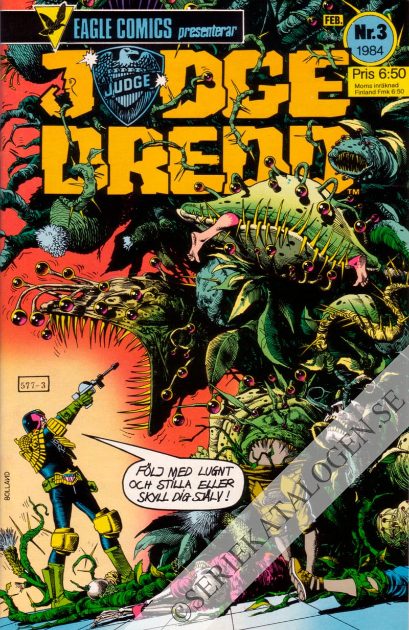 Framsida på Eagle Comics presenterar Judge Dredd #3 (1984)