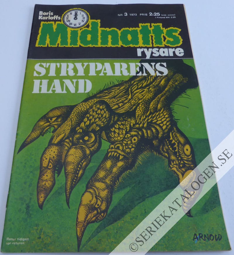 Framsida på Boris Karloffs Midnattsrysare #3 (1973)