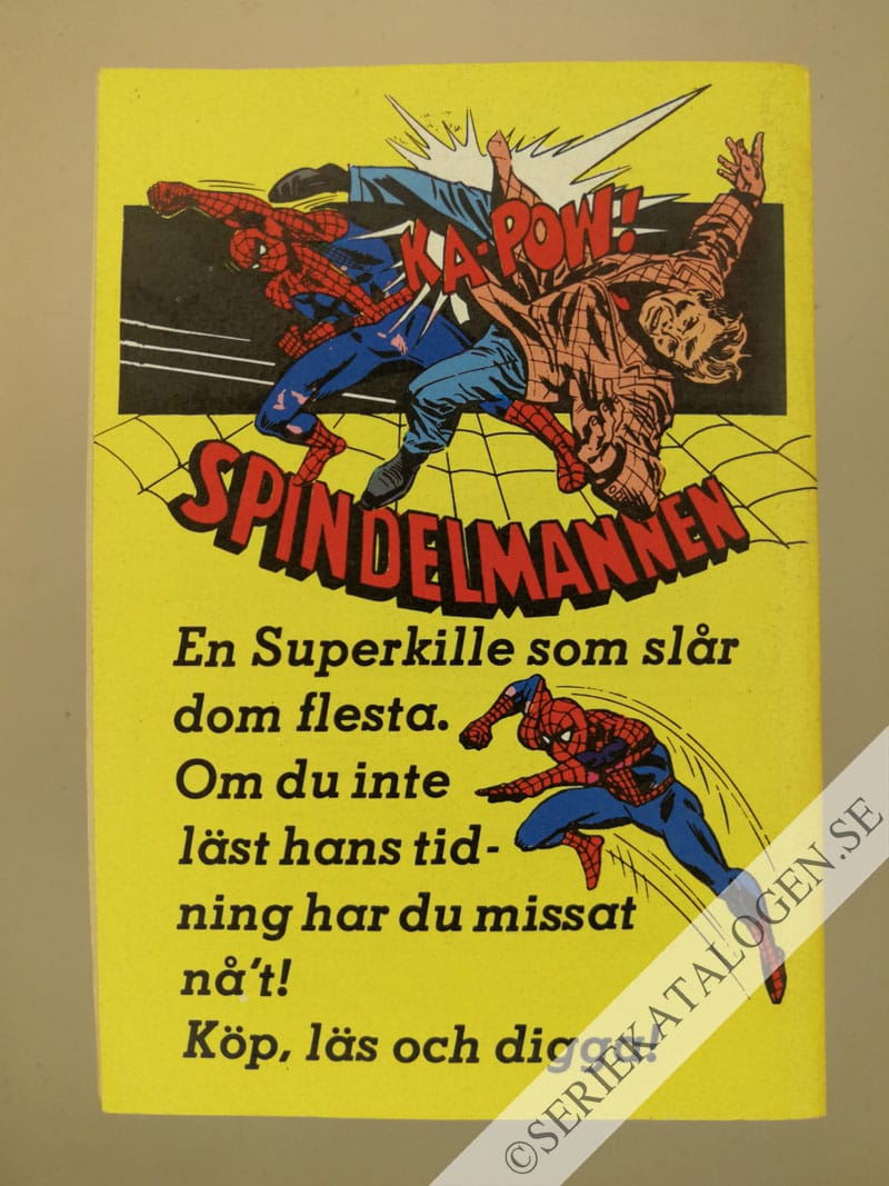 Baksida på Kamp med döden (1980)