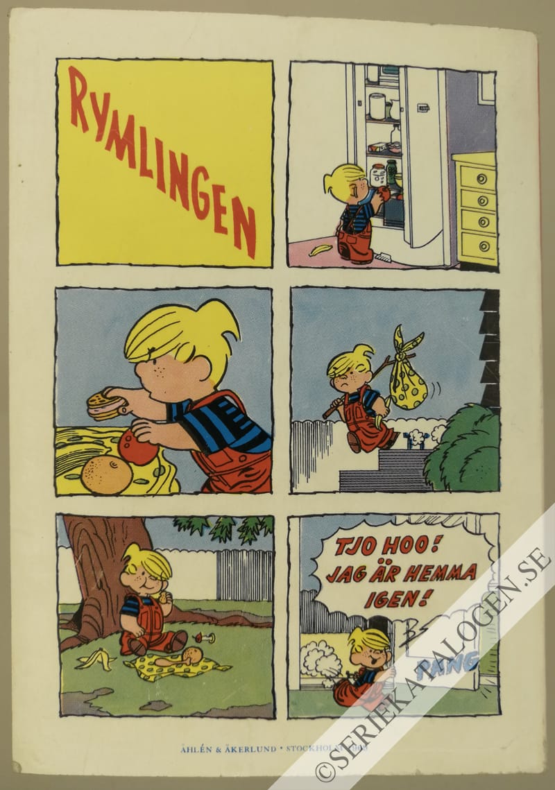 Baksida på Bli kompis med Dennis (1969)