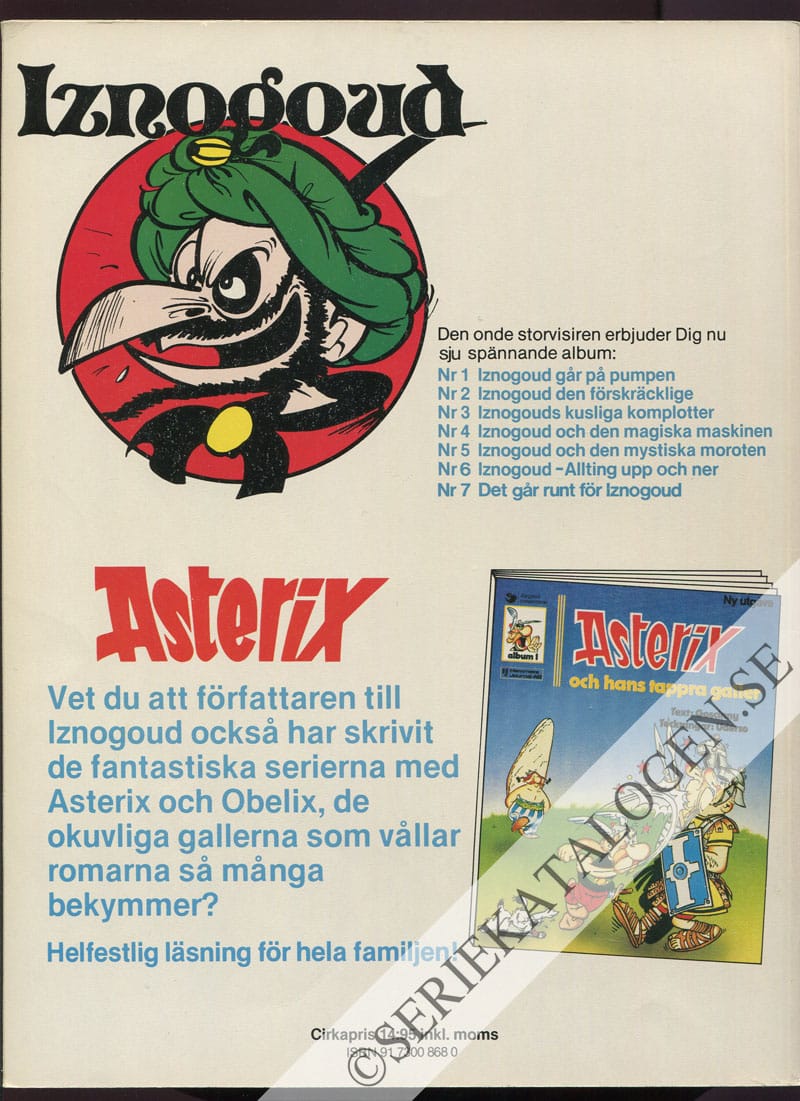Baksida på Det går runt för Iznogoud (1980)