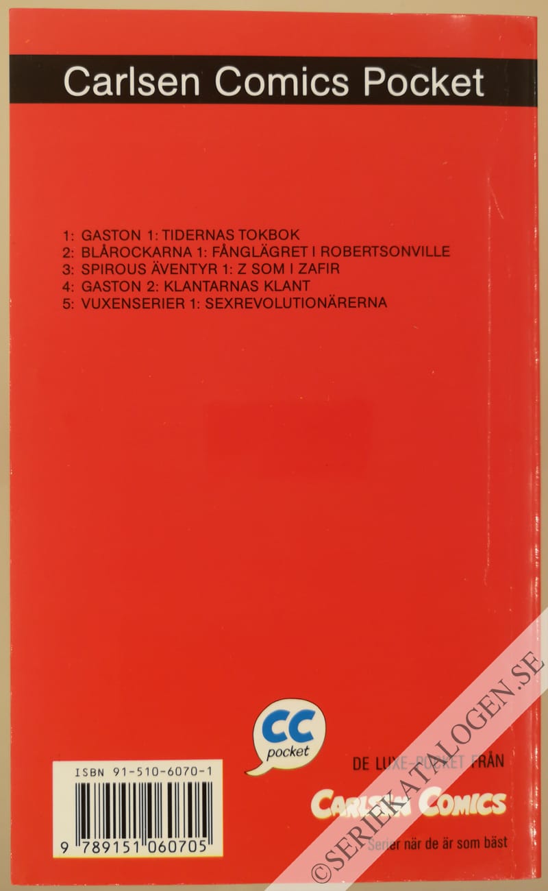 Baksida på Vuxenserier 1: Sexrevolutionärerna (1990)