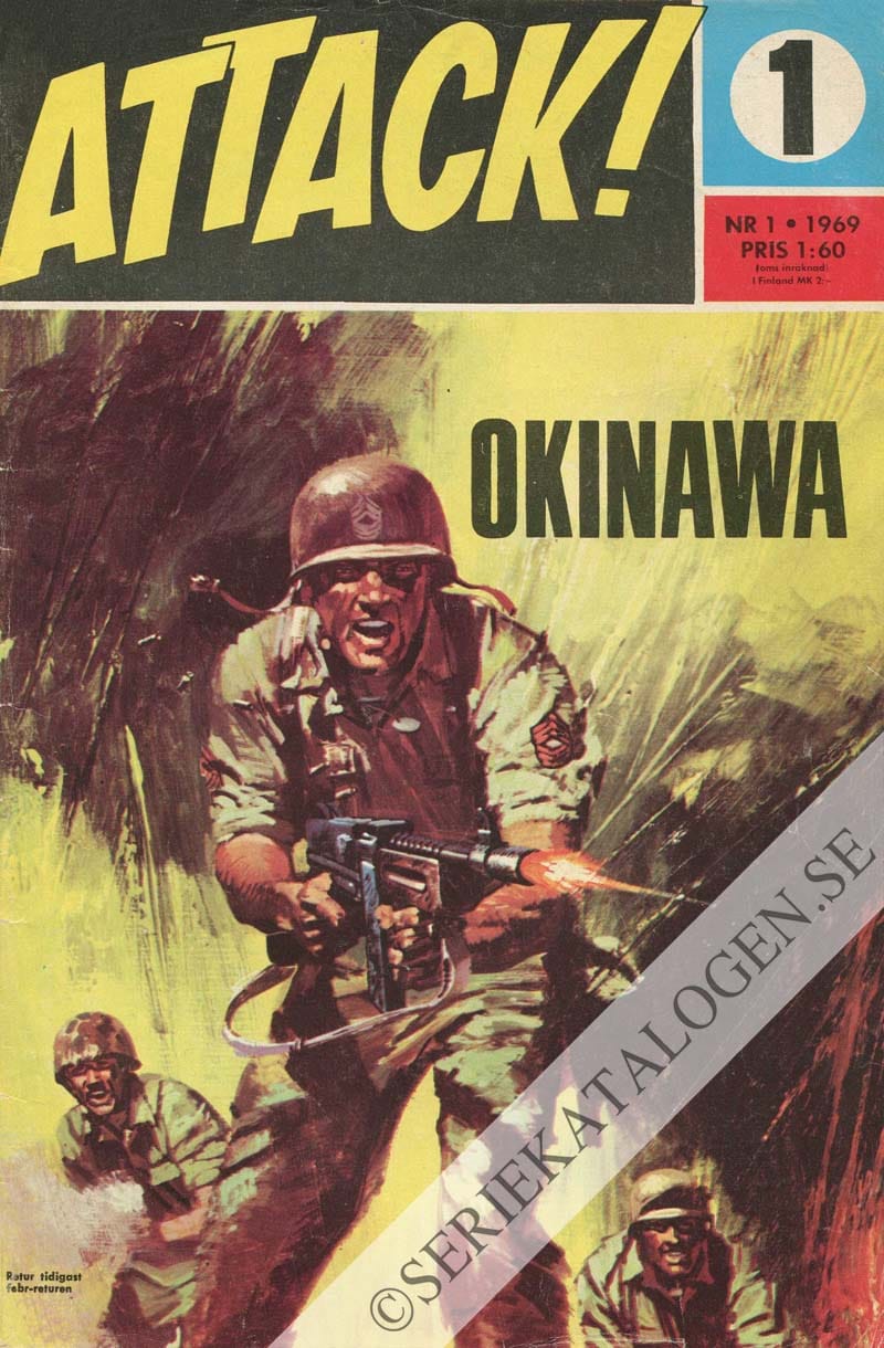 Framsida på Attack Okinawa (1969)