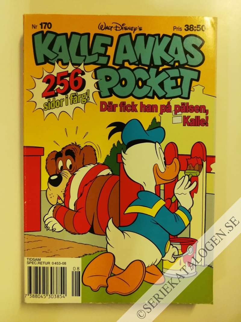 Framsida på Kalle Ankas pocket #170 - Där fick han på pälsen, Kalle! (1994)