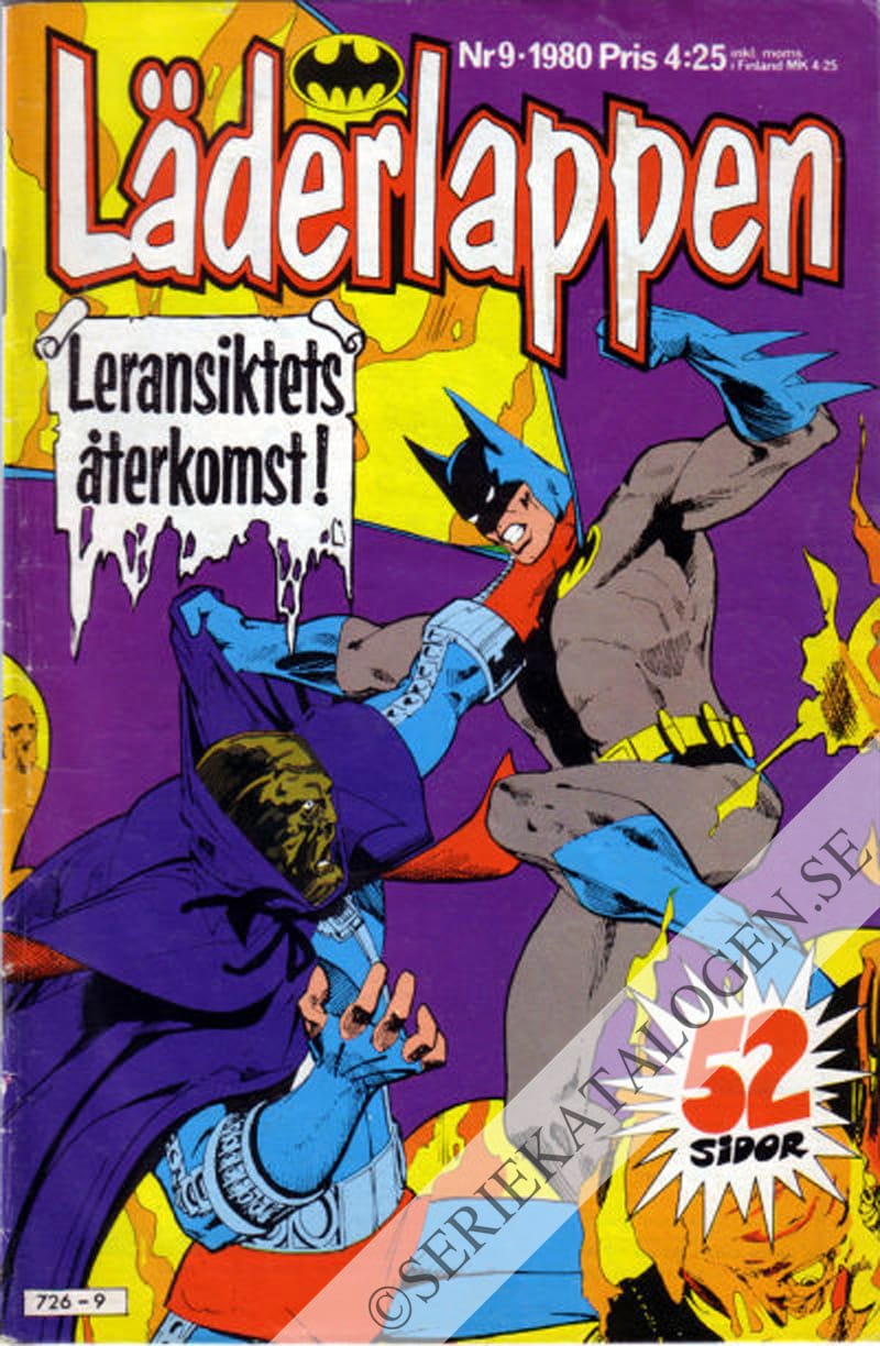 Framsida på Läderlappen och Robin #9 (1980)