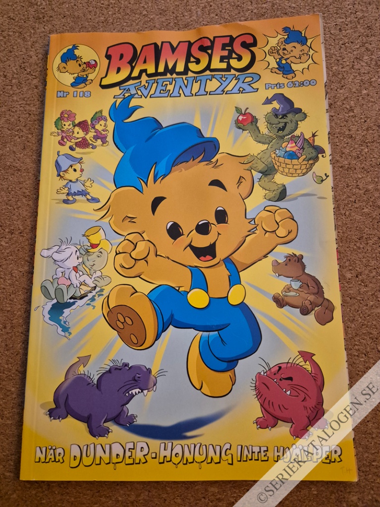 Framsida på Bamses äventyr #118 - När dunder-honung inte hjälper (2025)