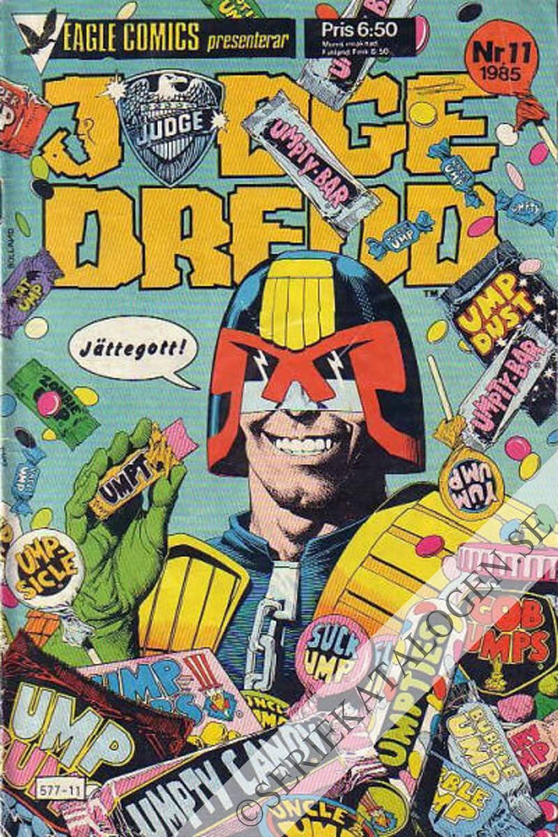 Framsida på Eagle Comics presenterar Judge Dredd #11 (1985)
