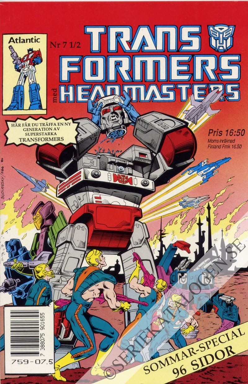 Framsida på Transformers med headmasters Sommar-special (1988)
