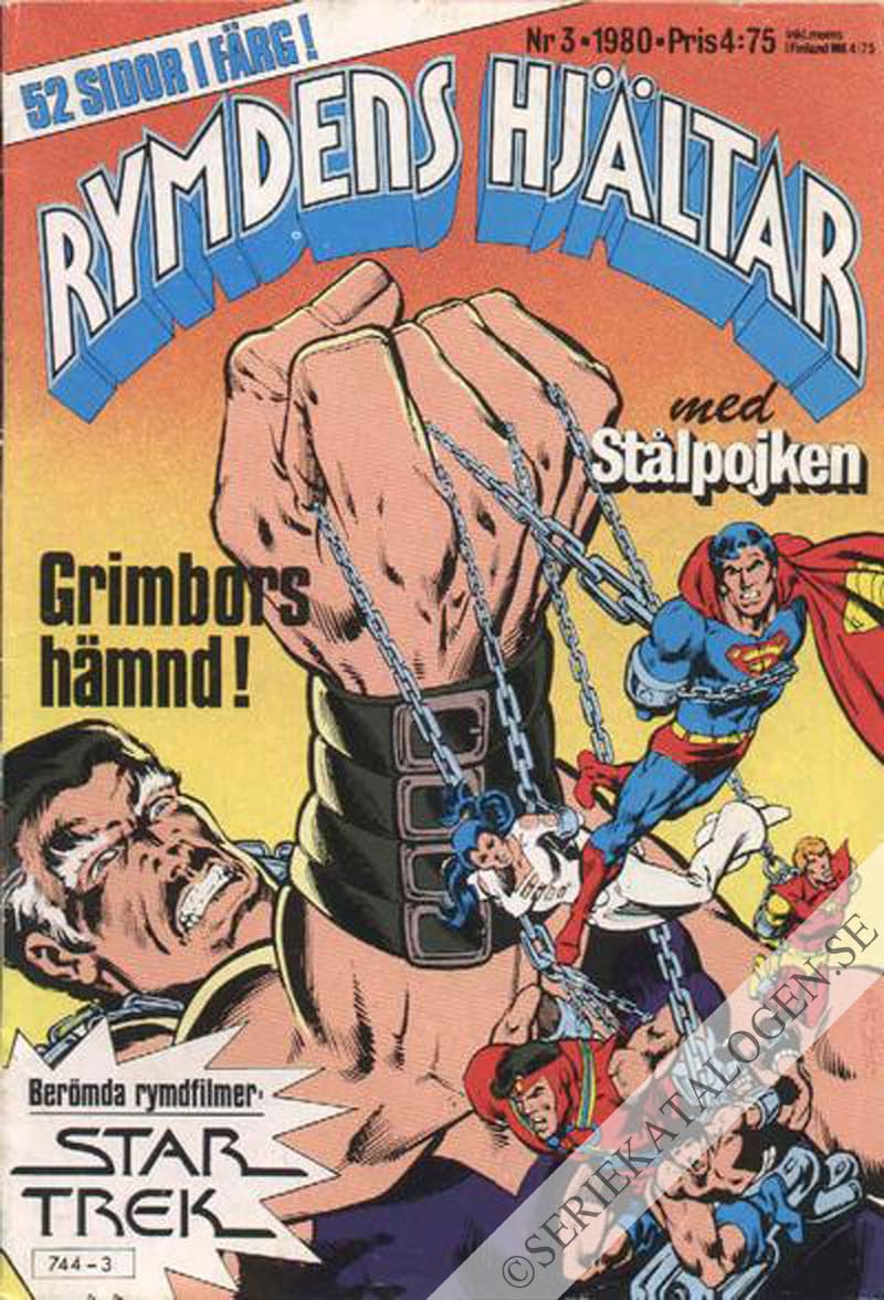 Framsida på Rymdens hjältar med Stålpojken #3 (1980)