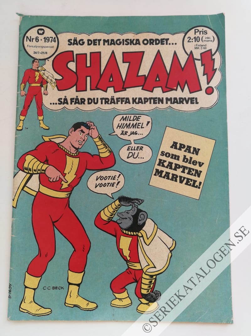 Framsida på SHAZAM! #6 (1974)