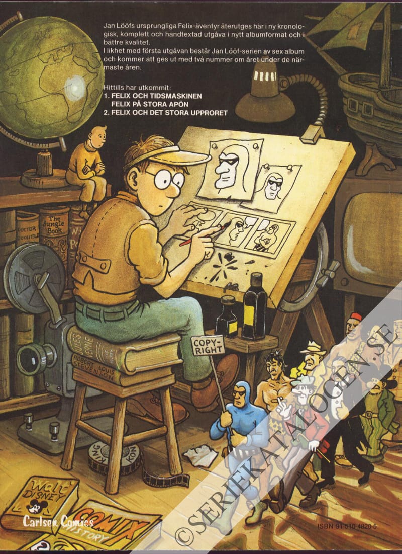 Baksida på Felix och det stora upproret (1988)