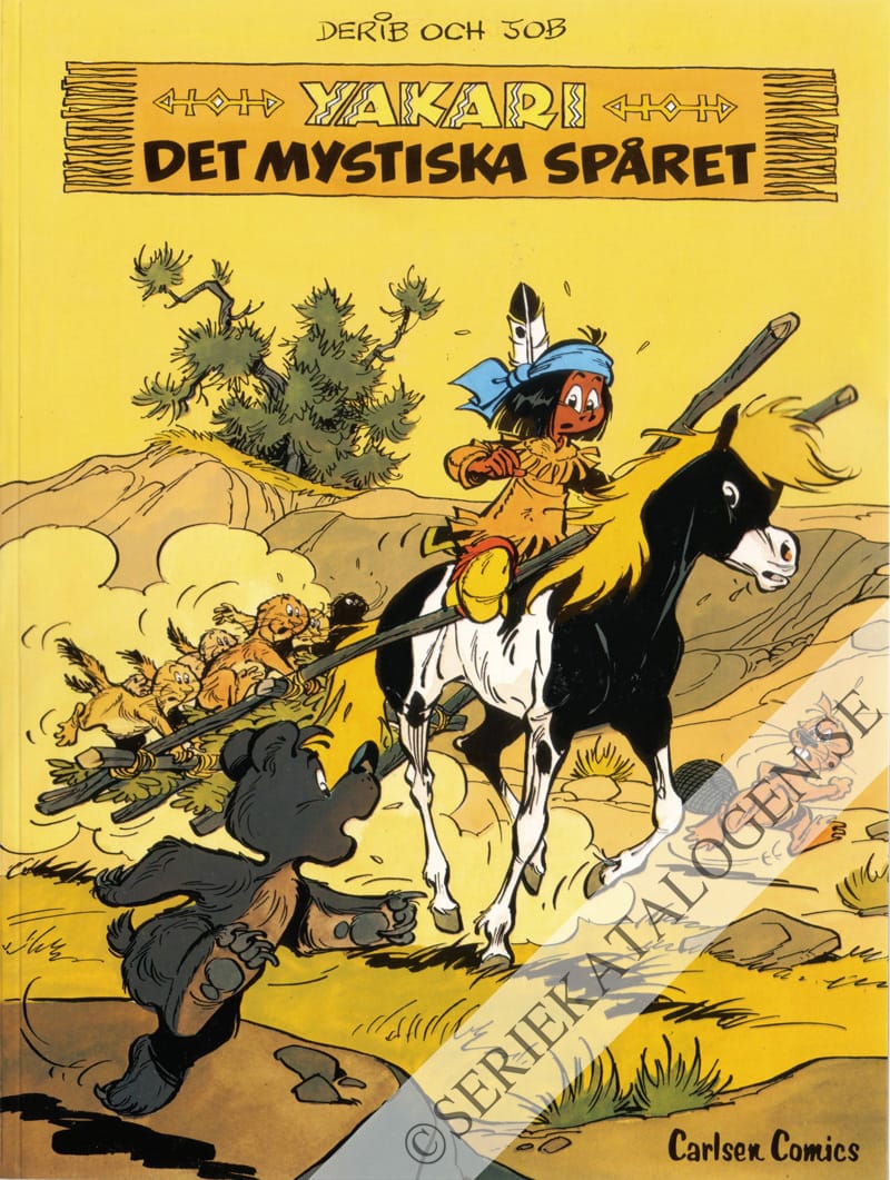 Framsida på Yakaris äventyr Det mystiska spåret (1985)