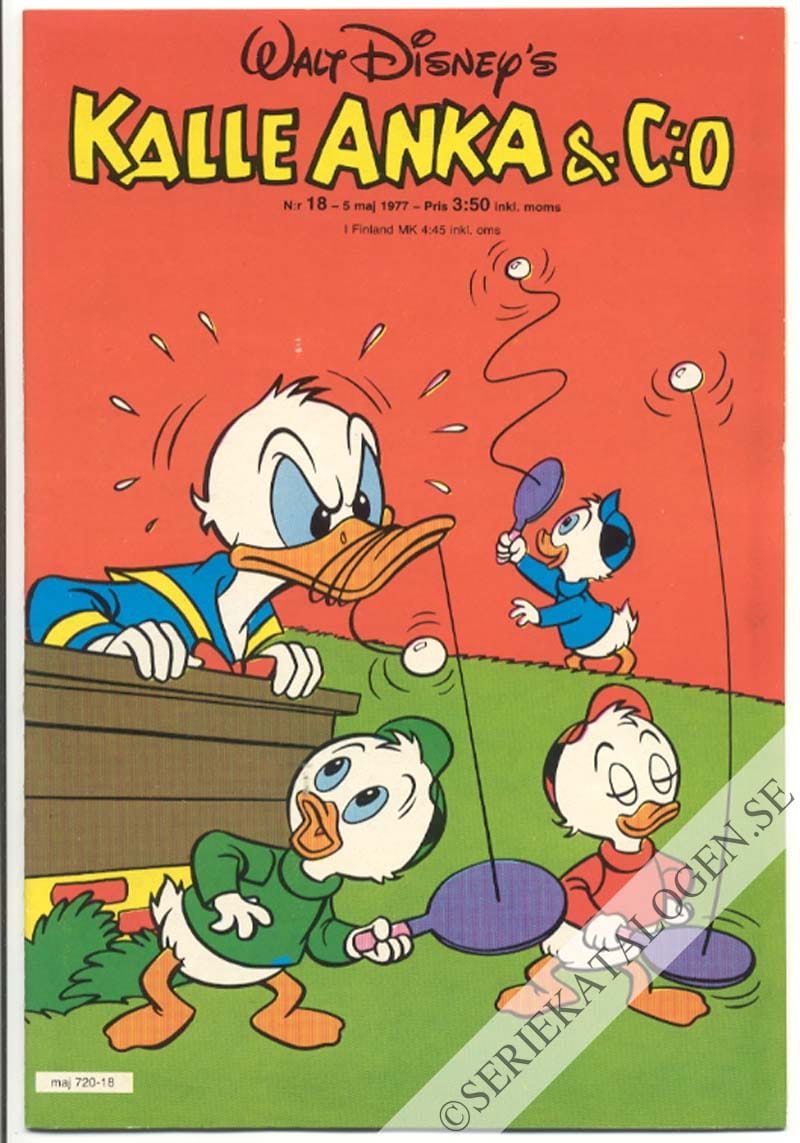 Framsida på Kalle Anka & C:o #18 (1977)
