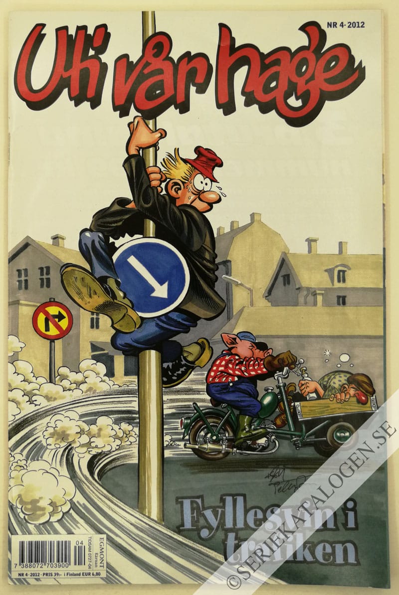 Framsida på Uti vår hage #4 - Fyllesvin i trafiken (2012)