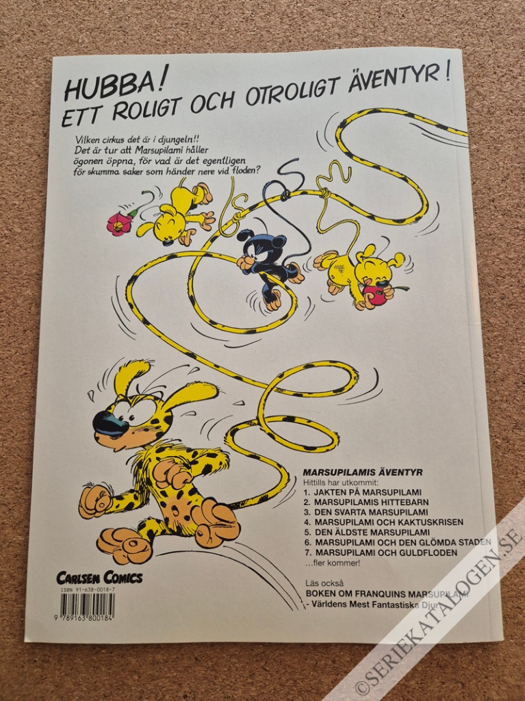 Baksida på Marsupilami och guldfloden (1994)