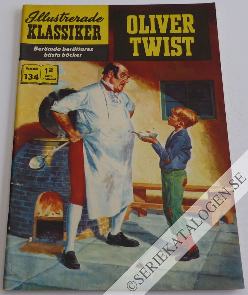 Framsida på Illustrerade Klassiker #134 - Oliver Twist (1961)
