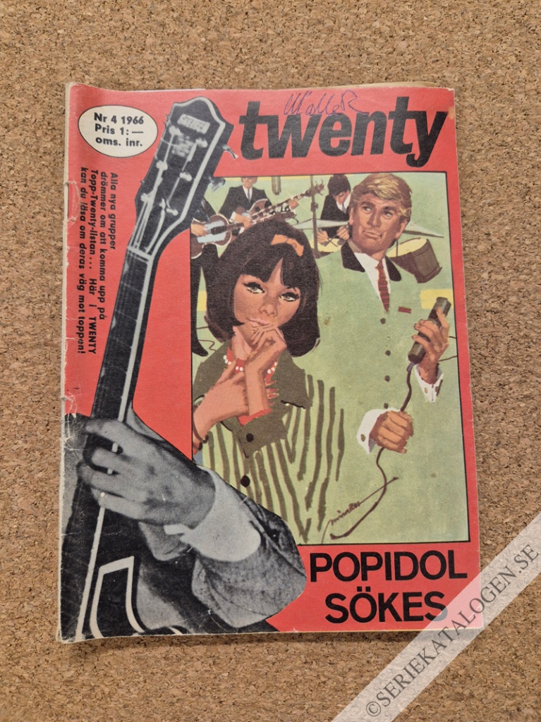 Framsida på Twenty #4 - Popidol sökes (1966)