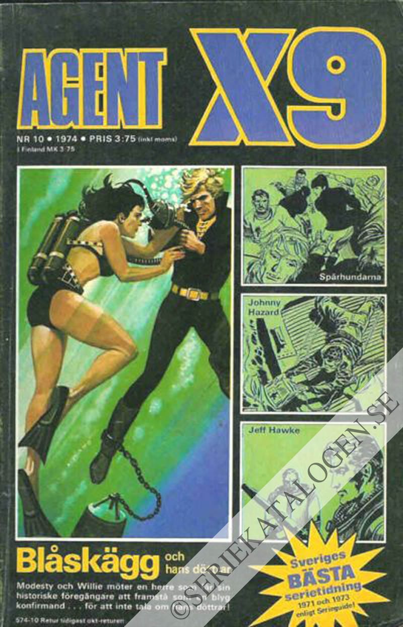 Framsida på Agent X9 #10 (1974)