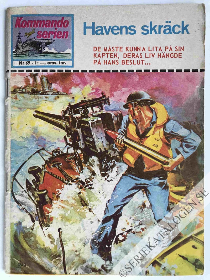 Framsida på Kommandoserien #69 - Havens skräck (1965)