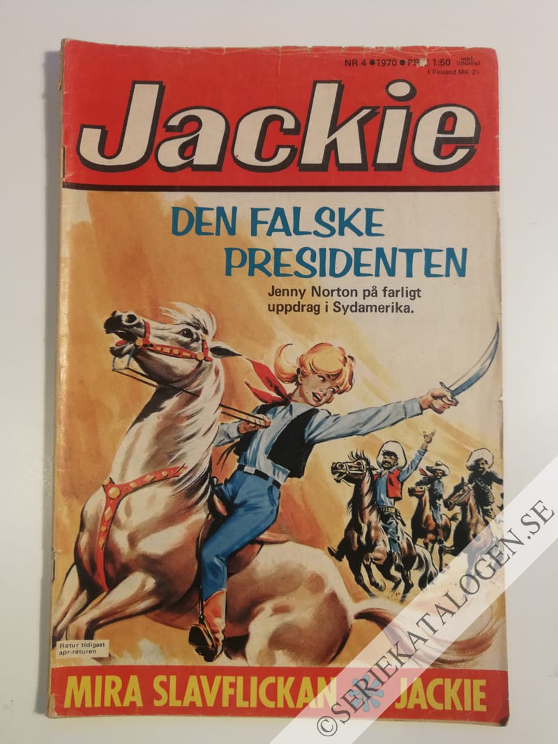 Framsida på Jackie #4 (1970)