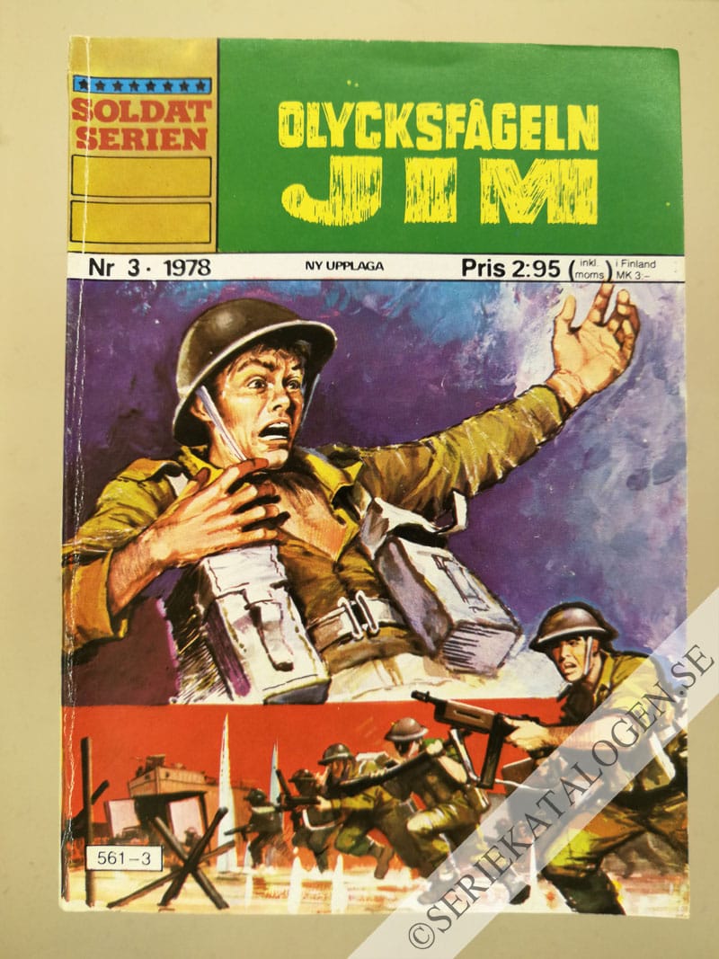 Framsida på Soldatserien #3 - Olycksfågeln Jim (1978)