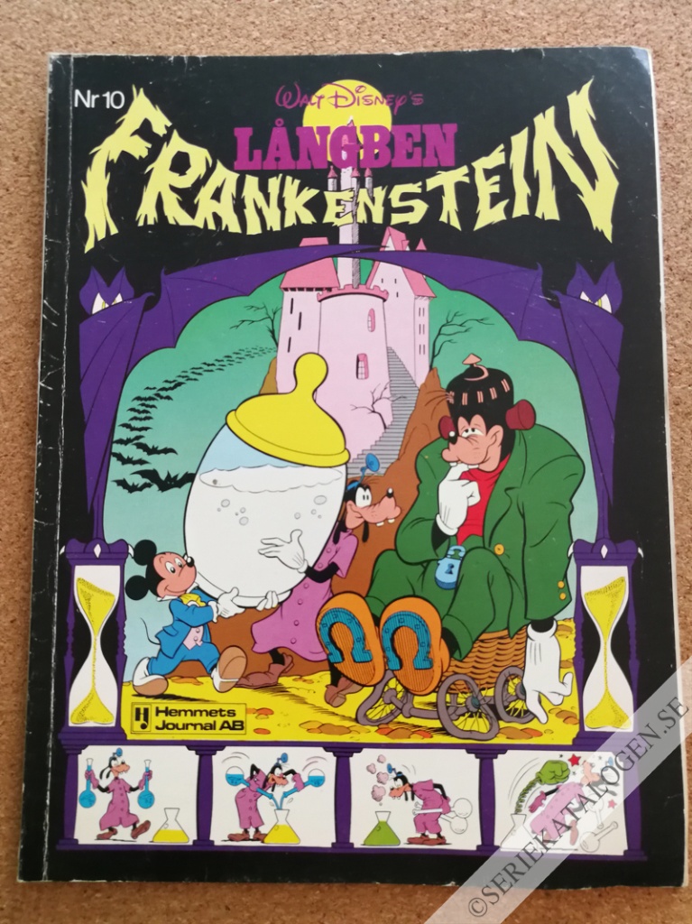 Framsida på Långben - historiens mästare Långben Frankenstein (1979)