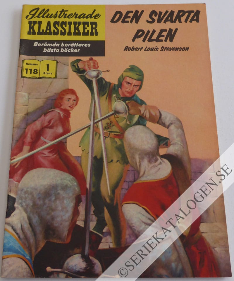 Framsida på Illustrerade Klassiker #118 - Den svarta pilen (1960)