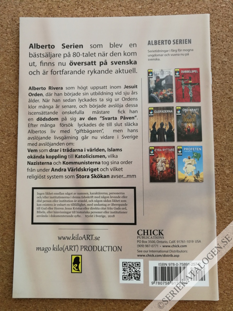 Baksida på Fyra ryttare - Alberto del fem (2018)