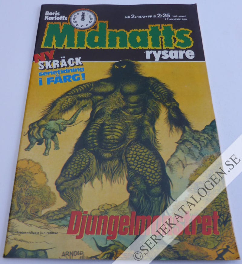 Framsida på Boris Karloffs Midnattsrysare #2 (1972)