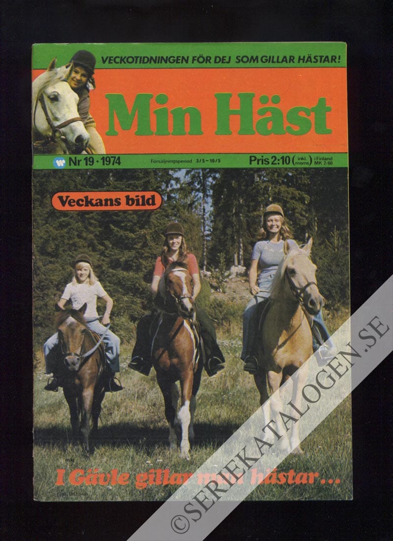 Framsida på Min häst #19 (1974)