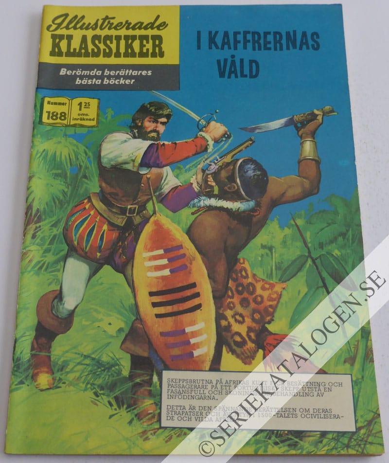 Framsida på Illustrerade Klassiker #188 - I kaffrernas våld (1966)