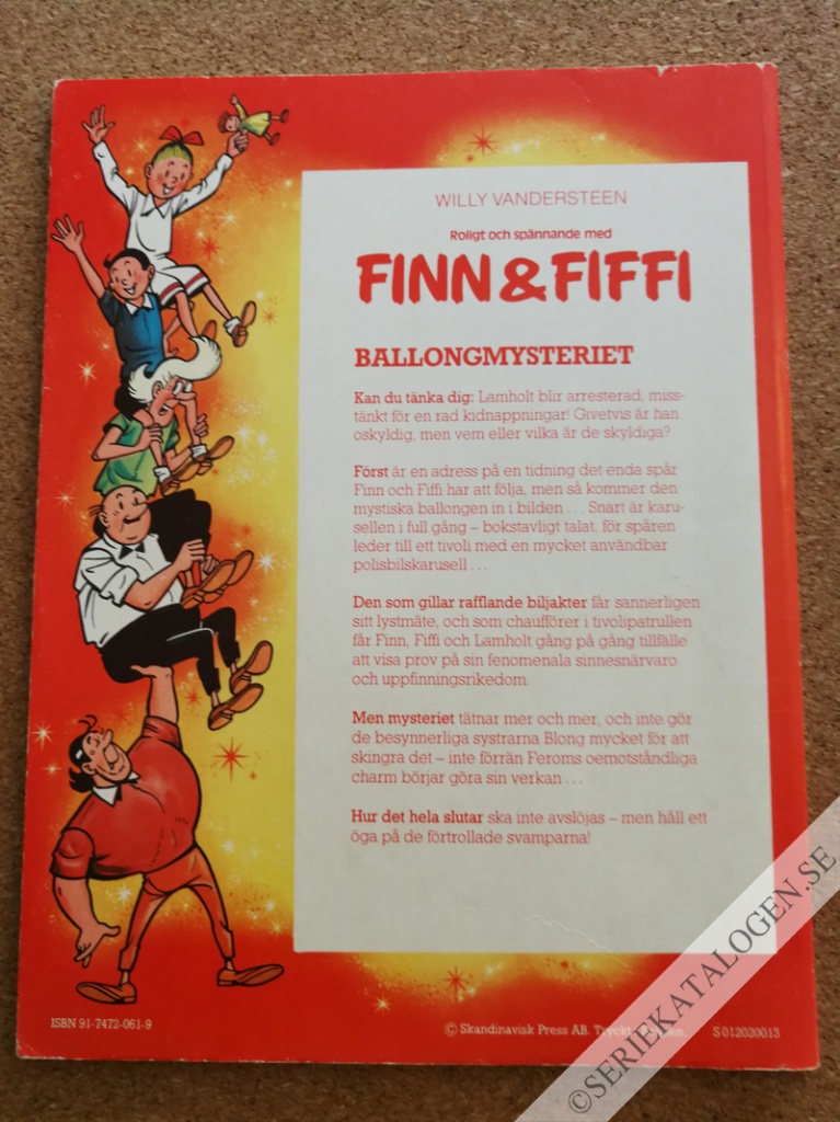 Baksida på Ballongmysteriet (1979)